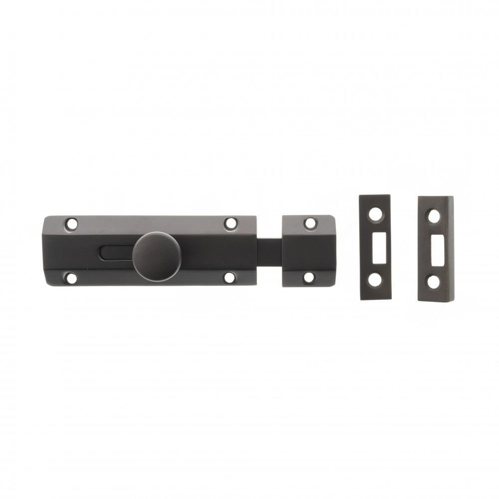 Atlantic UK Hardware Atlantic Solid Brass Surface Door Bolt 4" Urban Dark Bronze ASB4UDB