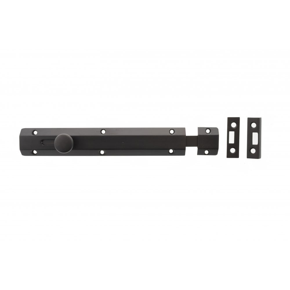 Atlantic UK Hardware Atlantic Solid Brass Surface Door Bolt 8" Urban Dark Bronze ASB8UDB
