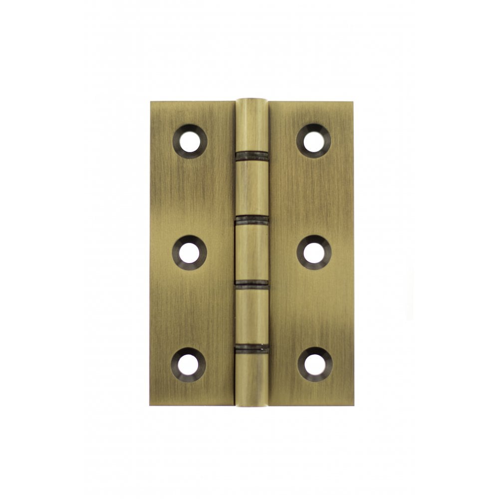Atlantic UK Hardware Atlantic Washered Hinges 3"x2"x2.2mm Antique Brass AWH3222AB Pair