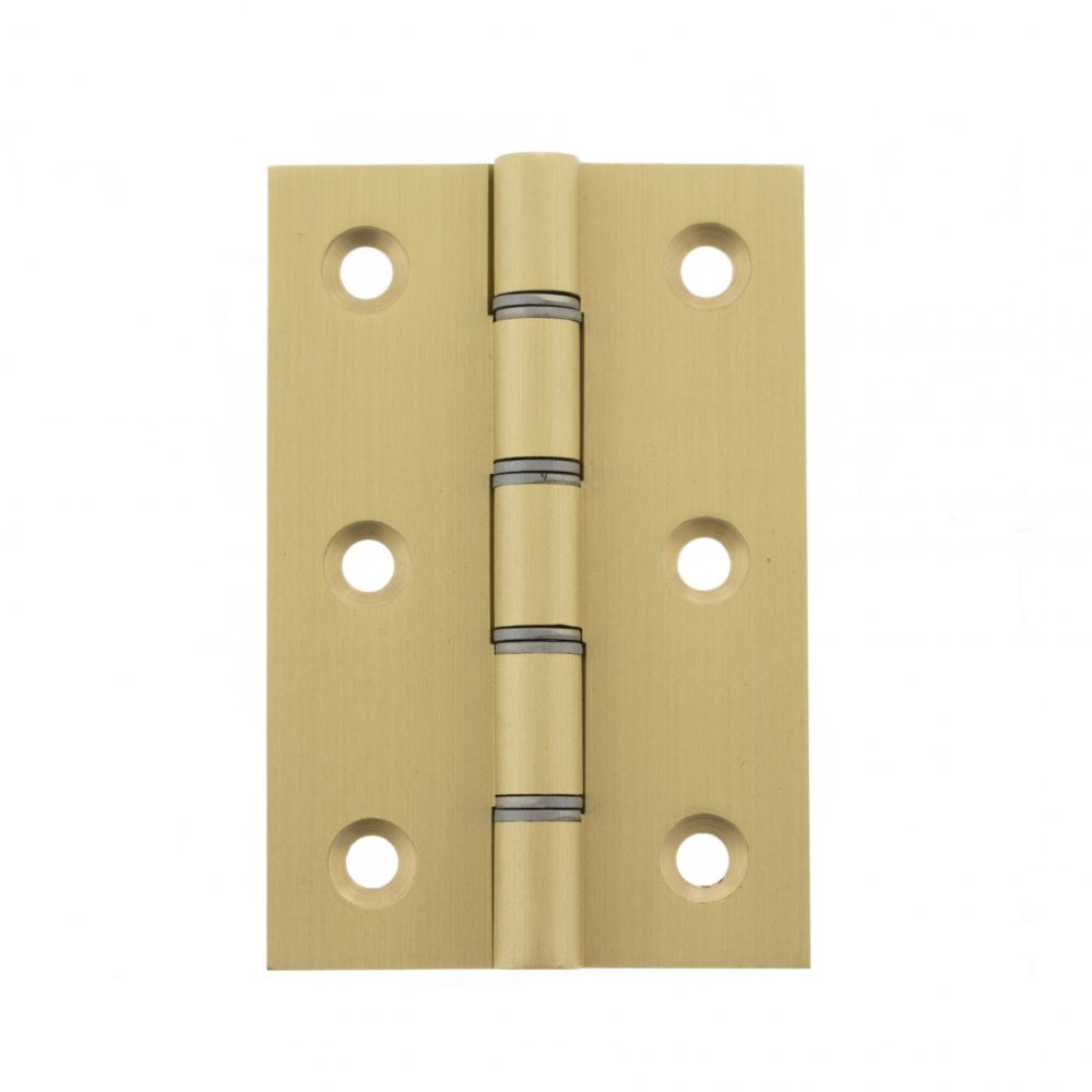Atlantic UK Hardware Atlantic Washered Hinges 3"x2"x2.2mm Satin Brass AWH3222SB Pair
