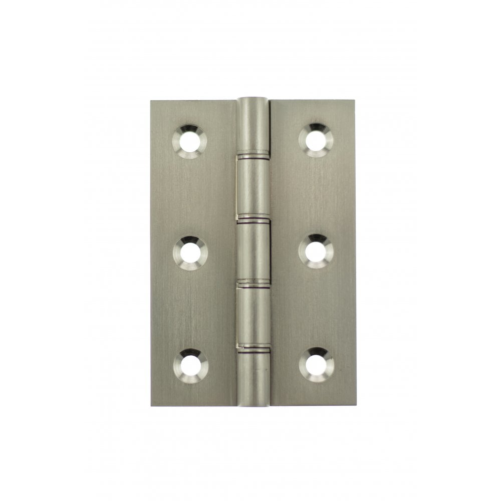 Atlantic UK Hardware Atlantic Washered Hinges 3"x2"x2.2mm Satin Nickel AWH3222SN Pair