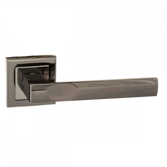 Atlantic UK Hardware Black Nickel Kansas Lever on Square Rose S24SBN