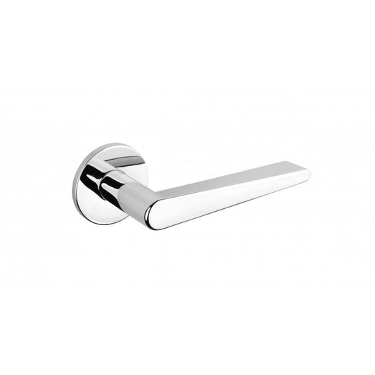 Atlantic UK Hardware Bright Polished Chrome Tupai Exclusivo 5S Line Torrao Designer Lever on 5mm Slimline Round Rose XT1