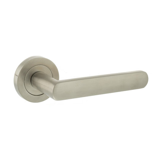 Atlantic UK Hardware Carolina Lever on Round Rose Satin Nickel S42RSN