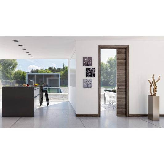 Atlantic UK Hardware Ermetika EvoKit Pocket Door System 125mm Wall Thickness Raw Wood EEK2RW