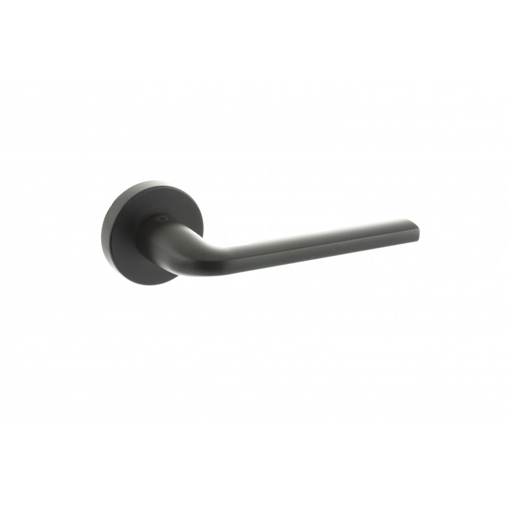 Atlantic UK Hardware Matt Black CleanTouch Anti-Bac Forme Milly Designer Lever on Minimal Round Rose CTFMR133MB