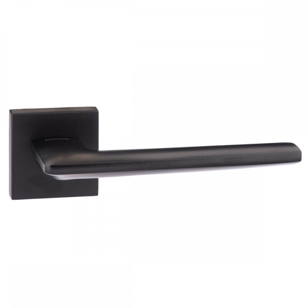 Atlantic UK Hardware Matt Black Forme Boston Designer Lever on Minimal Square Rose FMS422MB
