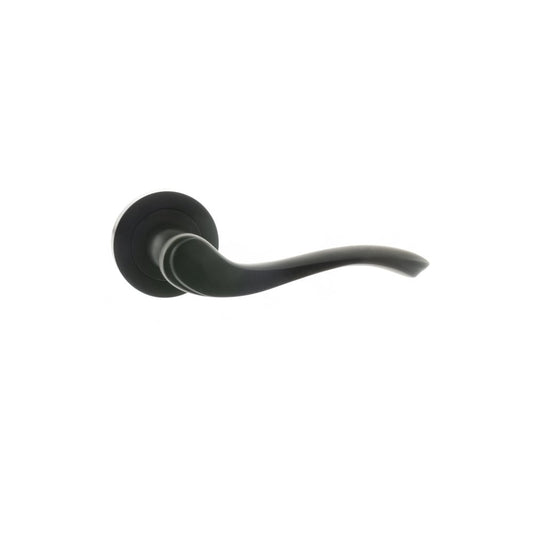 Atlantic UK Hardware Matt Black Old English Warwick Lever on Round Rose OE178MB
