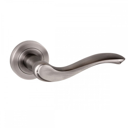 Atlantic UK Hardware Matt Gun Metal Old English Warwick Lever on Round Rose OE178MBN