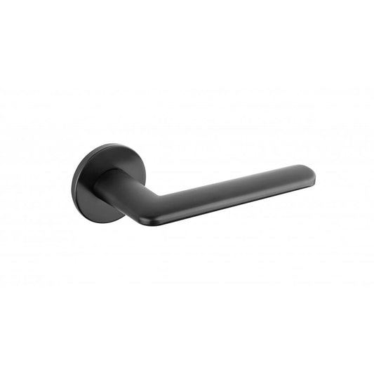 Atlantic UK Hardware Pearl Black Tupai Exclusivo 5S Line Tavira Designer Lever on 5mm Slimline Round Rose XT3098R5SMB
