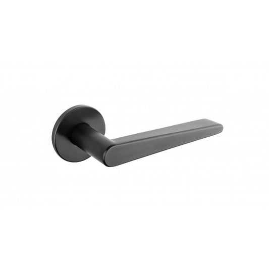 Atlantic UK Hardware Pearl Black Tupai Exclusivo 5S Line Torrao Designer Lever on 5mm Slimline Round Rose XT1967R5SMB