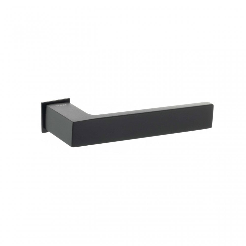 Atlantic UK Hardware Pearl Black Tupai Rapido RetaLine Rillo Lever Door Handle on Concealed Square Rose T2275CSMB