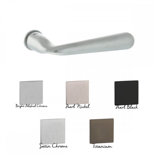 Atlantic UK Hardware Pearl Nickel Tupai Rapido CurvaLine Adra Lever Door Handle on Concealed Round Rose T293CRPL