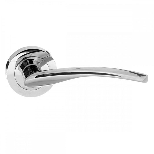 Atlantic UK Hardware Polished Chrome Arizona Lever on Round Rose S22RPC