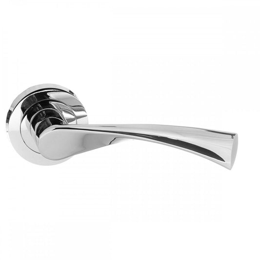 Atlantic UK Hardware Polished Chrome Colorado Lever on Round Rose S34RPC
