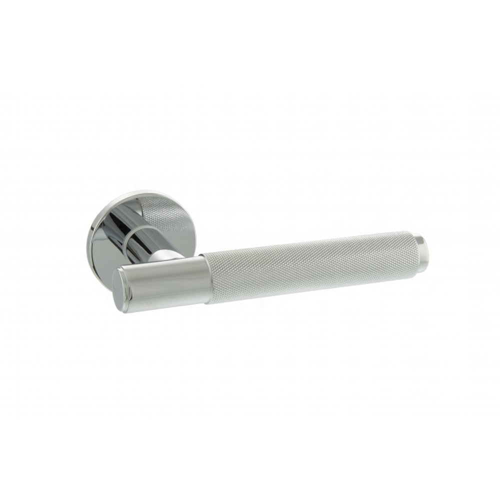 Atlantic UK Hardware Polished Chrome Crompton Designer Lever on 5mm Slimline Round Rose MHSR100PC