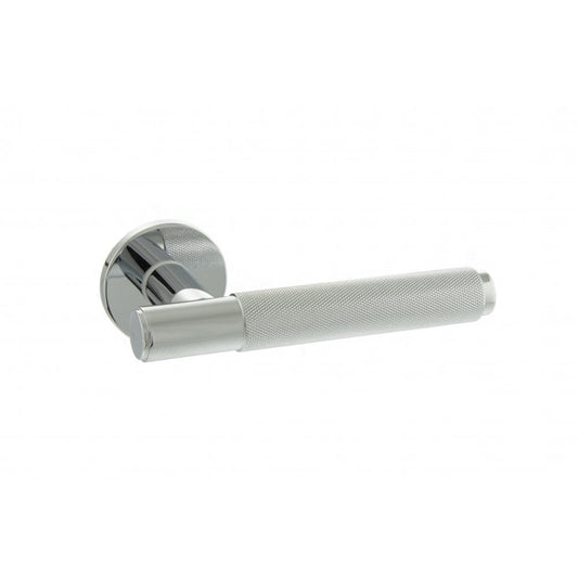 Atlantic UK Hardware Polished Chrome Crompton Designer Lever on 5mm Slimline Round Rose MHSR100PC