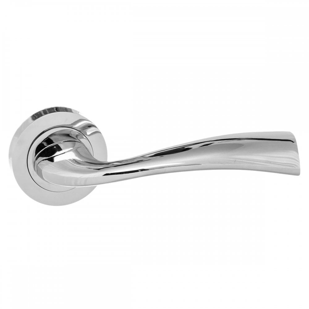 Atlantic UK Hardware Polished Chrome Eco Wave Aluminium Lever on Round Rose ECO30PC