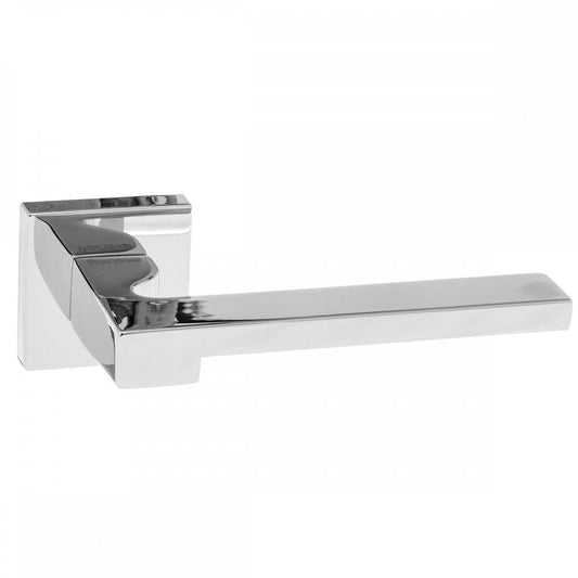 Atlantic UK Hardware Polished Chrome Forme Ginevra Designer Lever on Minimal Square Rose FMS430PC
