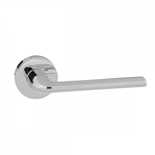 Atlantic UK Hardware Polished Chrome Forme Milly Designer Lever on Minimal Round Rose FMR133PC