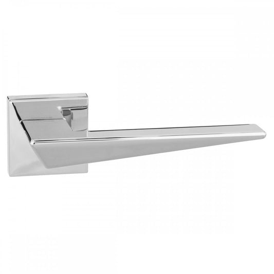 Atlantic UK Hardware Polished Chrome Forme Naxos Designer Lever on Minimal Square Rose FMS215PC