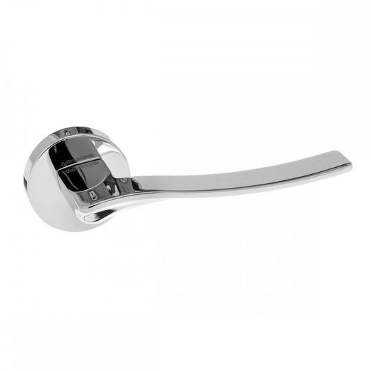 Atlantic UK Hardware Polished Chrome Forme Olimpia Designer Lever on Minimal Round Rose FMR280PC