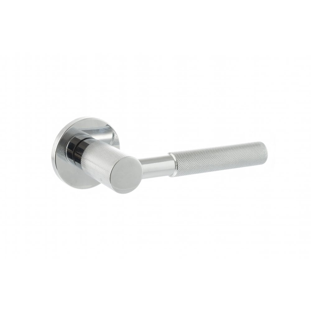 Atlantic UK Hardware Polished Chrome Mason Designer Lever on 5mm Slimline Round Rose MHSR500PC