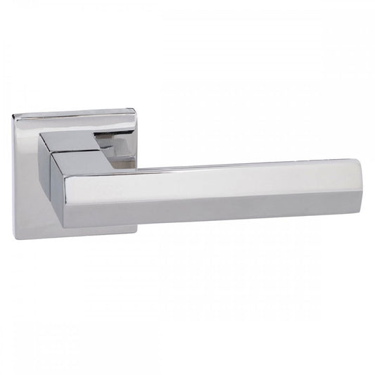 Atlantic UK Hardware Polished Chrome Pari Davoli Designer Lever on Flush Square Rose SP216PC