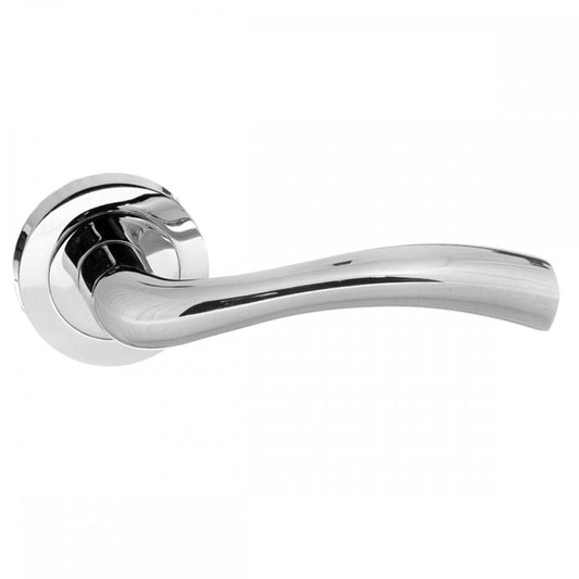 Atlantic UK Hardware Polished Chrome Texas Lever on Round Rose S35RPC