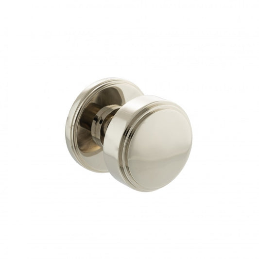 Atlantic UK Hardware Polished Nickel Boulton Solid Brass Stepped Mortice Knob on Concealed Fix Rose MH350SMKPN