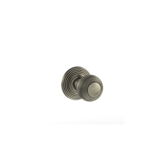 Atlantic UK Hardware Ripon Matt Gun Metal Reeded Mortice Knob OE50RMKMBN