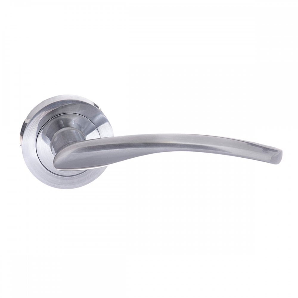 Atlantic UK Hardware Satin Chrome Arizona Lever on Round Rose S22RSC