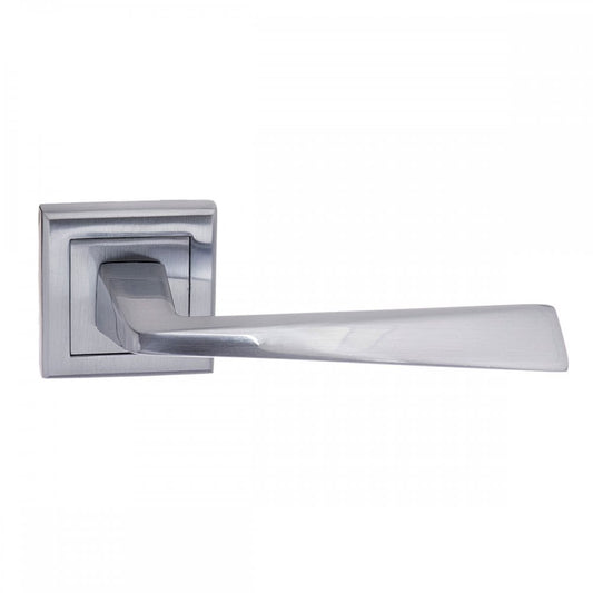 Atlantic UK Hardware Satin Chrome California Lever on Square Rose S23SSC