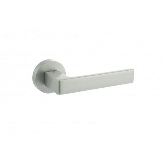 Atlantic UK Hardware Satin Chrome CleanTouch Anti-Bac Forme Asti Designer Lever on Minimal Round Rose CTFMR254SC