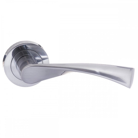 Atlantic UK Hardware Satin Chrome Colorado Lever on Round Rose S34RSC