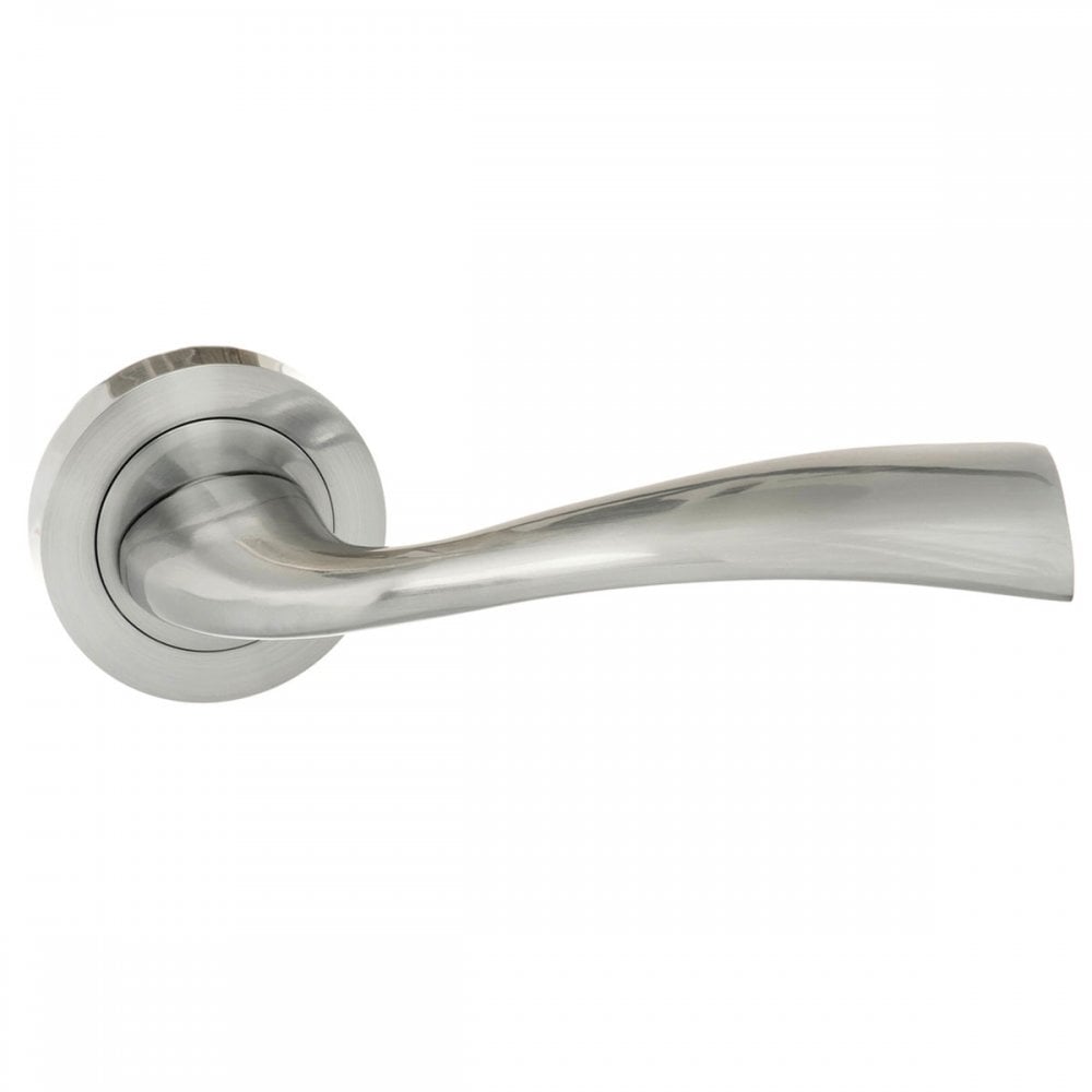 Atlantic UK Hardware Satin Chrome Eco Wave Aluminium Lever on Round Rose ECO30SC