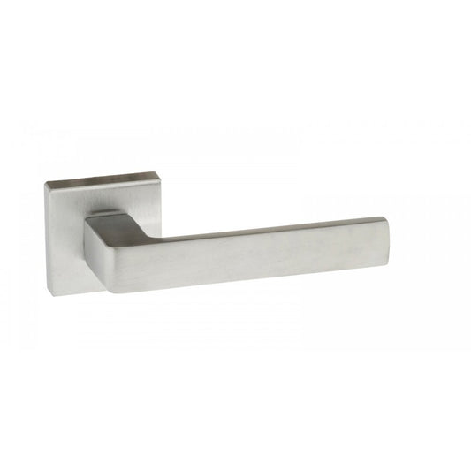 Atlantic UK Hardware Satin Chrome Forme Asti Designer Lever on Minimal Square Rose FMS254SC