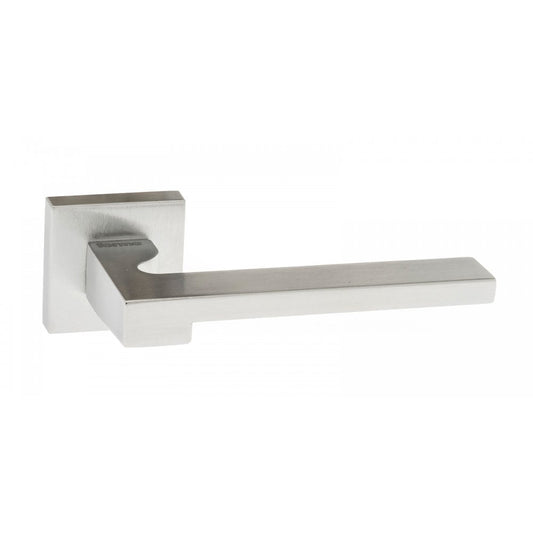 Atlantic UK Hardware Satin Chrome Forme Ginevra Designer Lever on Minimal Square Rose FMS430SC