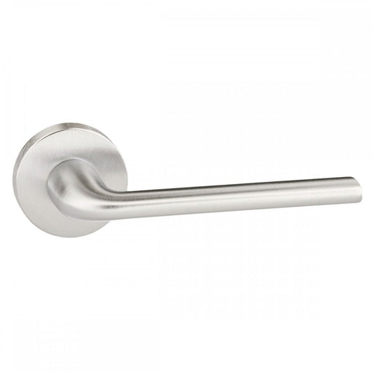 Atlantic UK Hardware Satin Chrome Forme Milly Designer Lever on Minimal Round Rose FMR133SC