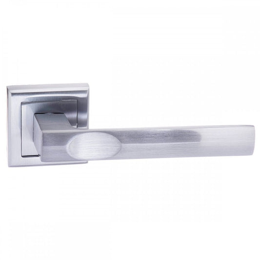 Atlantic UK Hardware Satin Chrome Kansas Lever on Square Rose S24SSC
