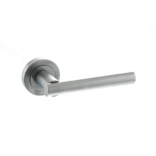 Atlantic UK Hardware Satin Chrome Nebraska Lever on Round Rose S28RSC