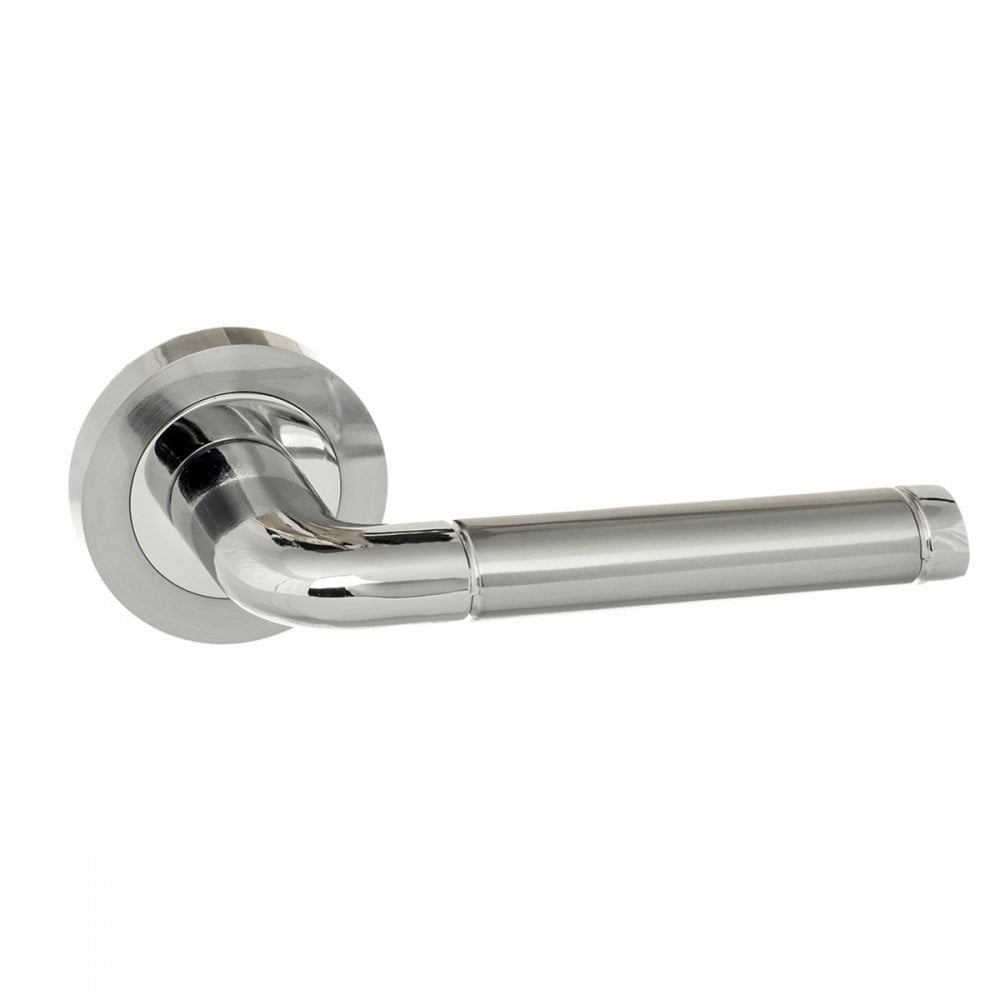 Atlantic UK Hardware Satin Chrome / Polished Chrome Eco Ocean Aluminium Lever on Round Rose ECO40SCPC
