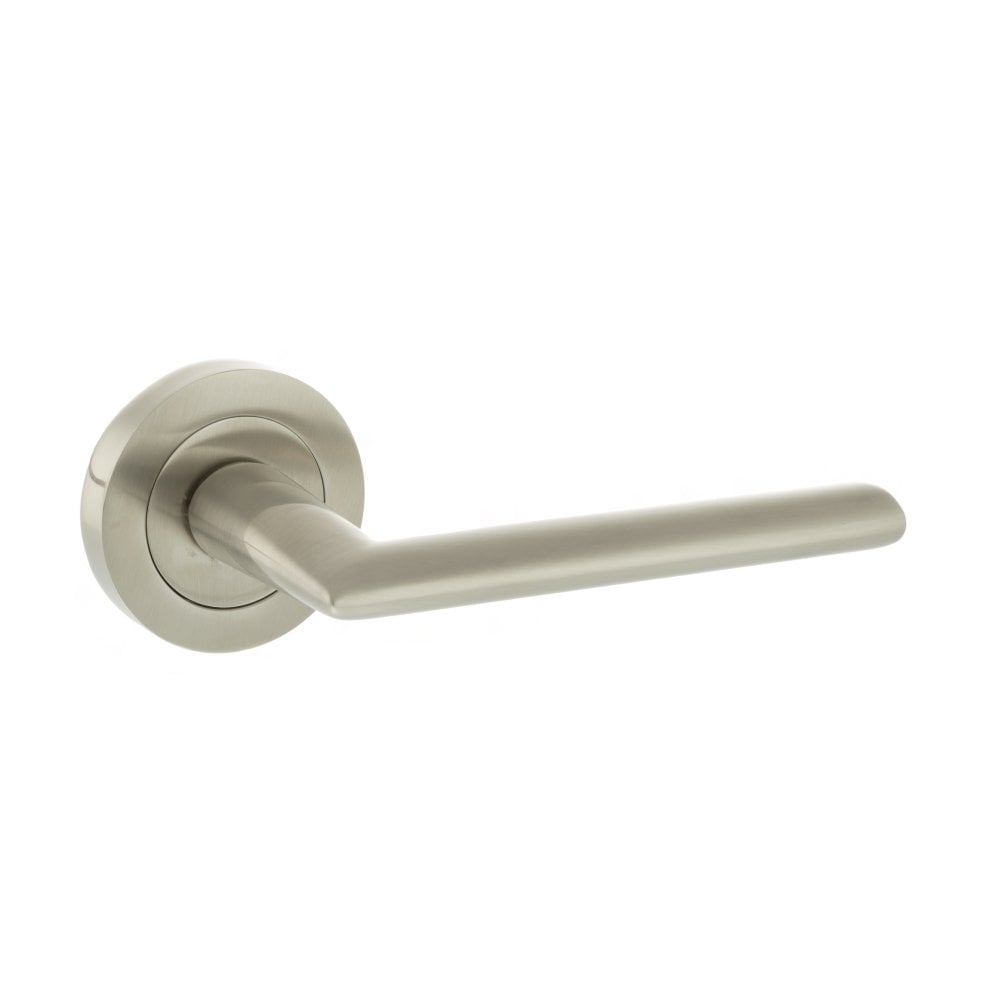 Atlantic UK Hardware Satin Nickel Alabama Lever on Round Rose S43RSN