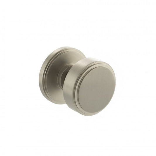 Atlantic UK Hardware Satin Nickel Boulton Solid Brass Stepped Mortice Knob on Concealed Fix Rose MH350SMKSN