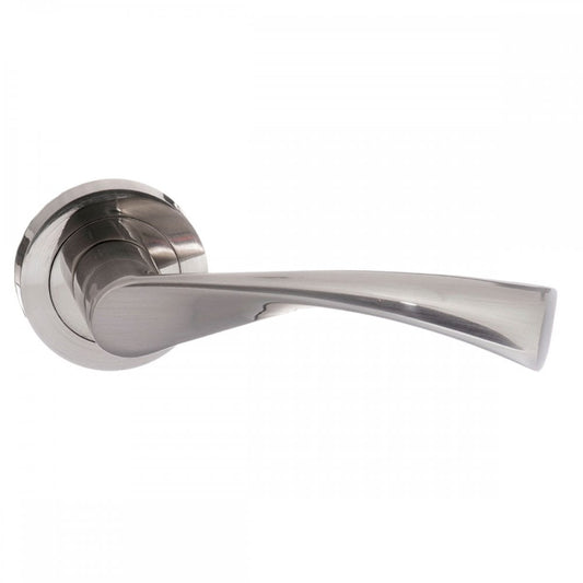 Atlantic UK Hardware Satin Nickel Colorado Lever on Round Rose S34RSN