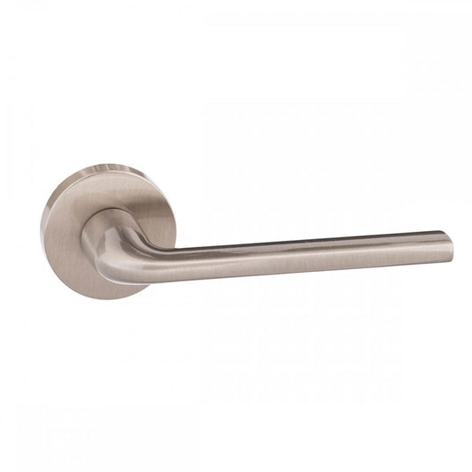 Atlantic UK Hardware Satin Nickel Forme Milly Designer Lever on Minimal Round Rose FMR133SN