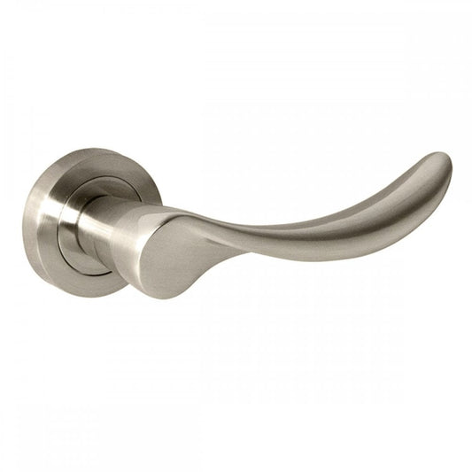 Atlantic UK Hardware Satin Nickel Mediterranean Malaga Lever on Round Rose M27SN