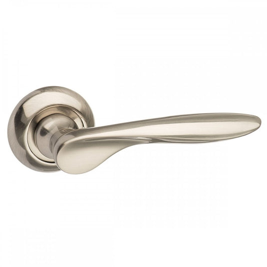 Atlantic UK Hardware Satin Nickel Mediterranean Malta Lever on Round “C” Rose MC25SN