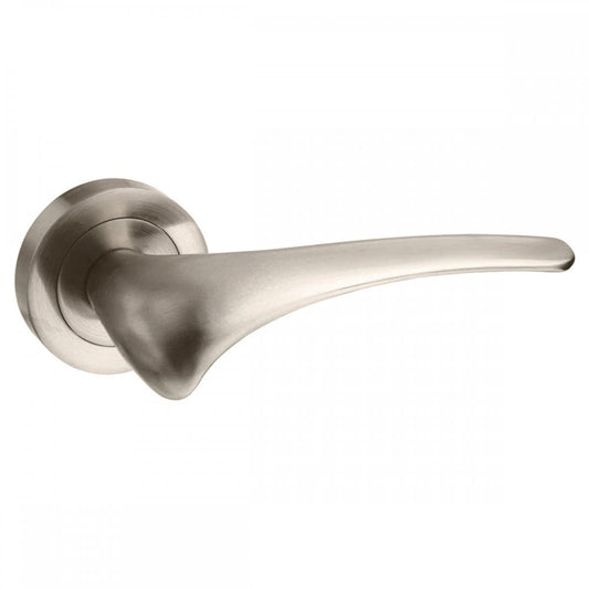 Atlantic UK Hardware Satin Nickel Mediterranean Marseille Lever on Round Rose M70SN