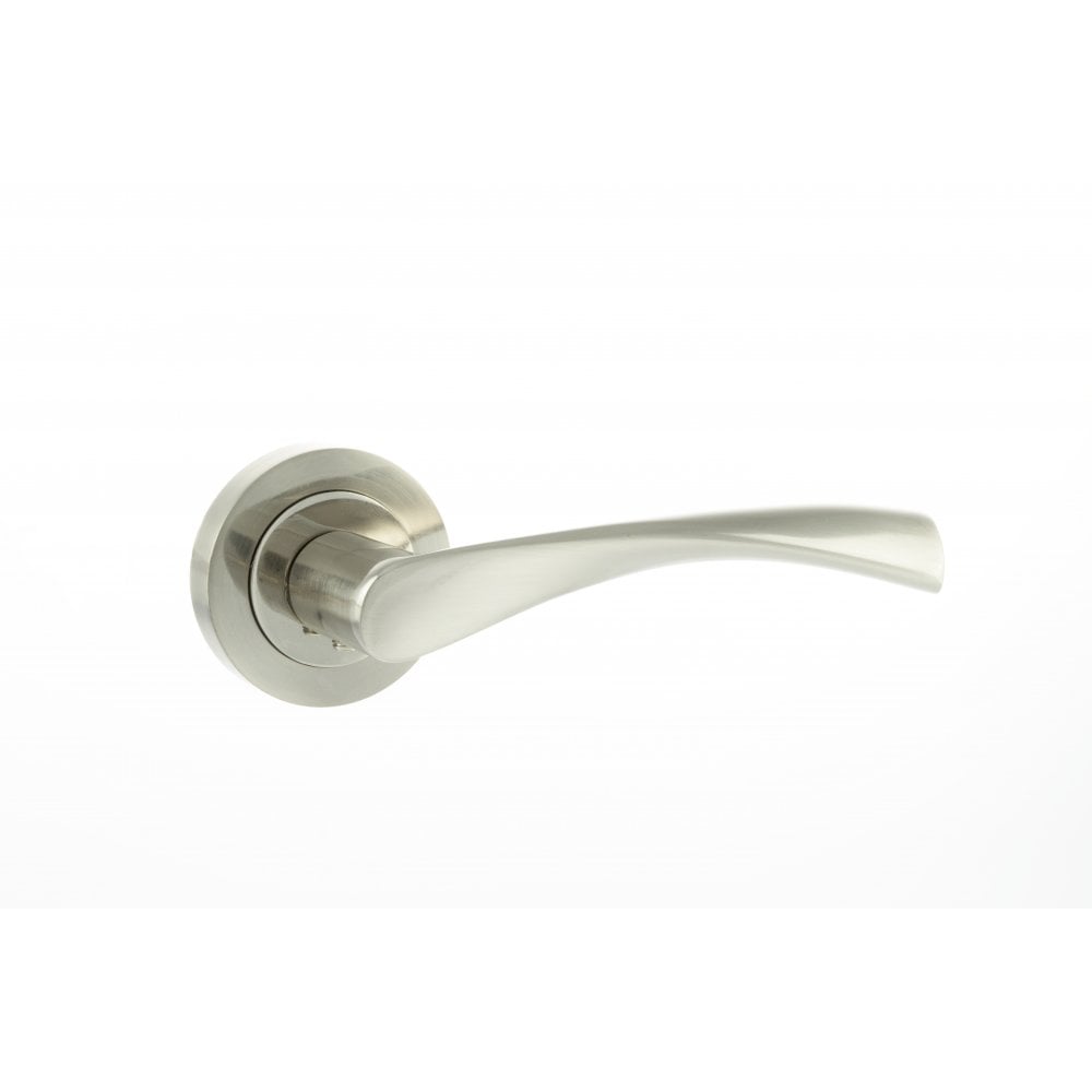 Atlantic UK Hardware Satin Nickel / Nickel Plate Eco Aqua Aluminium Lever on Round Rose ECO20SNNP